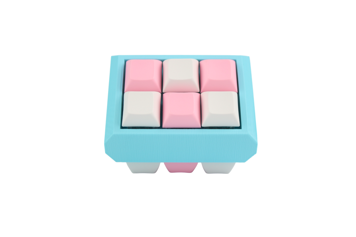 Triangle Cube Fidget 18 key caps - Clicky Fidget BLUE Frame ...