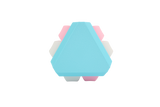 Triangle Cube Fidget 18 key caps - Clicky Fidget BLUE Frame